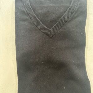 Classic Black V-Neck 100% Cotton Sweater XXL